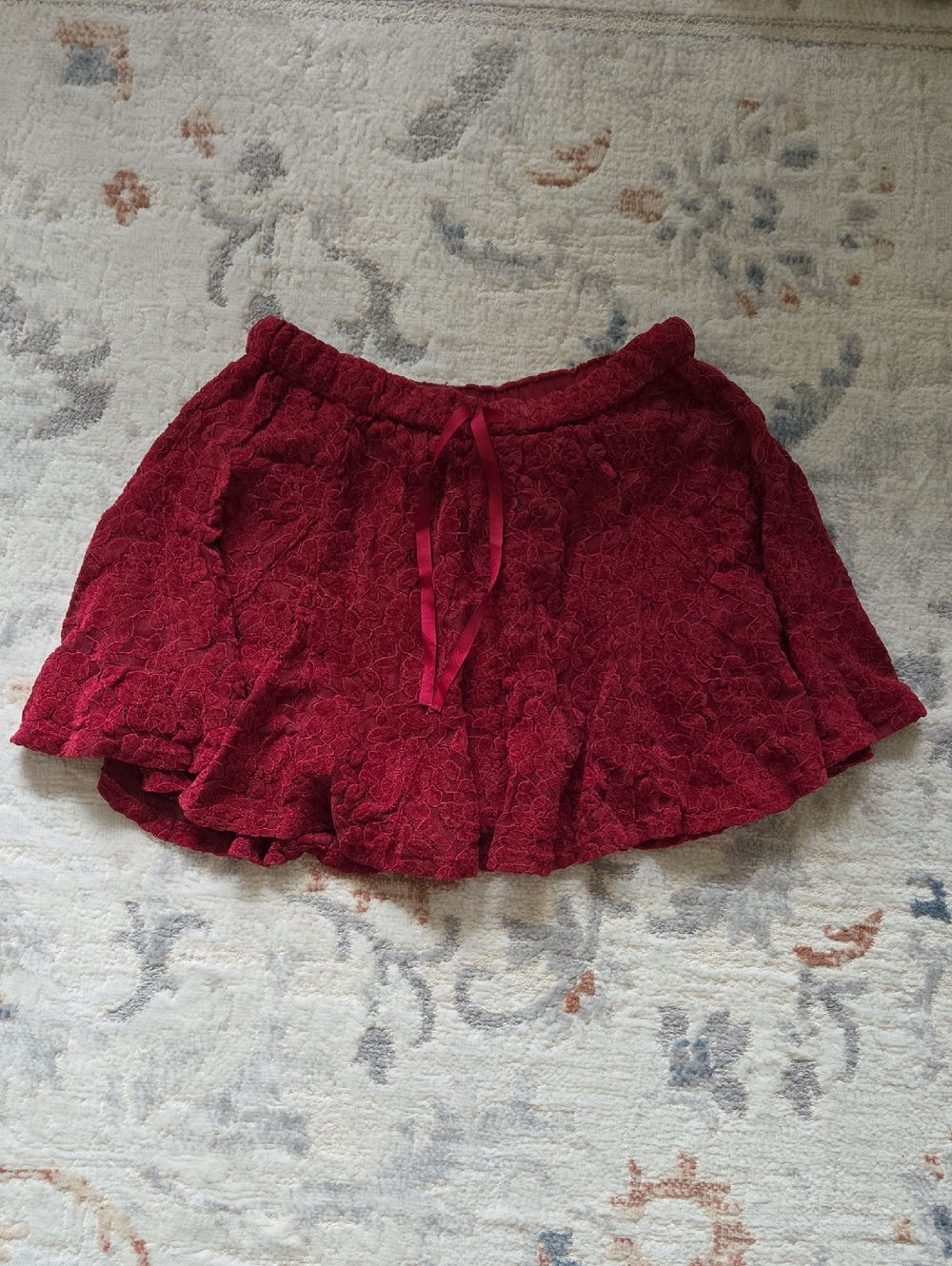 aerie Red Lace Skirt